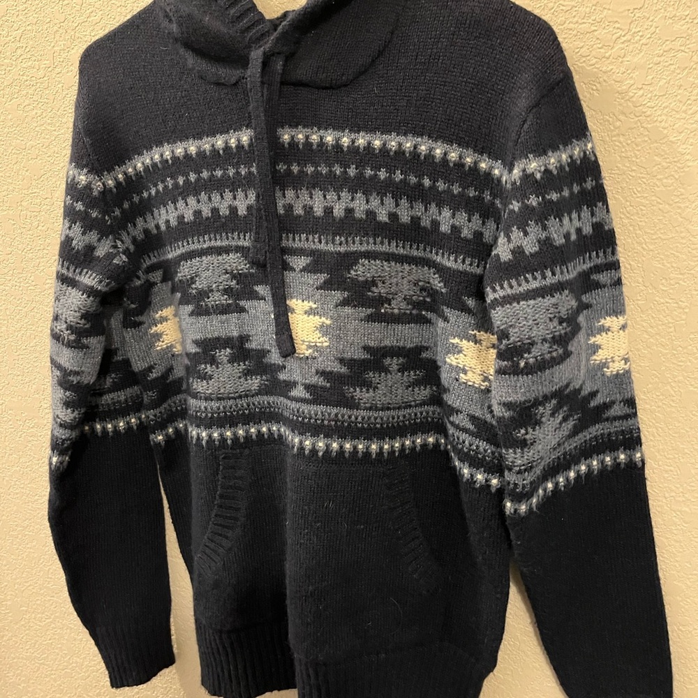 American Eagle Outfitters Black and Gray Turtleneck Sweater